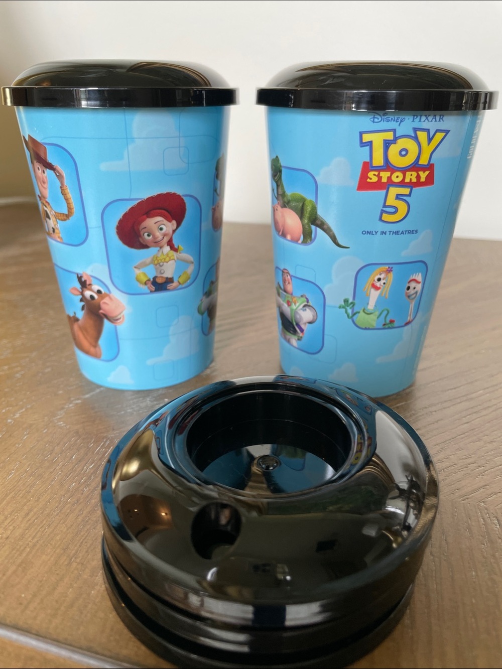 Toy Story 5 Blue Kids Cups with Black Lids